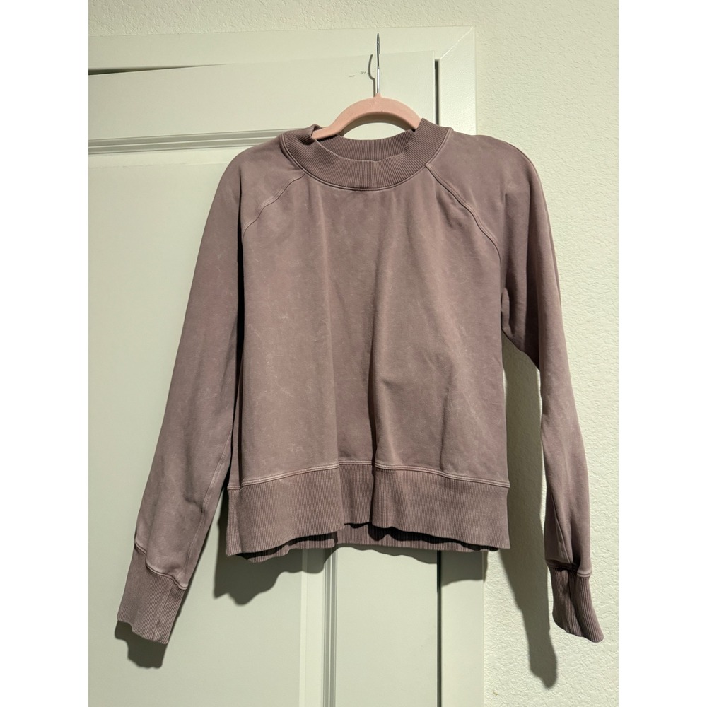 Lululemon Perfectly Oversized Crewneck Sweatshirt Washed Mauve Purple Size 8